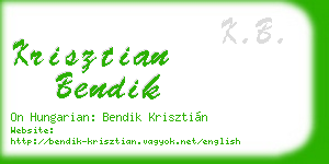 krisztian bendik business card