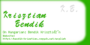 krisztian bendik business card